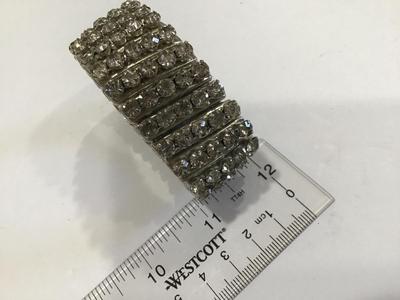 Wide Rhinestone Expansion Bracelet Chunky Rhinestone Nice