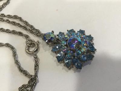 Collectible. Crown Trifari Signed Blue AB