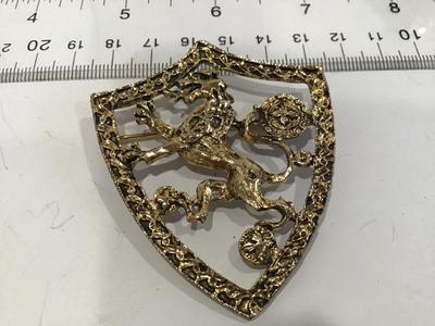 Heraldic Large Crest Brooch