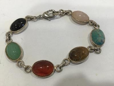 925 Scarab Stone Bracelet