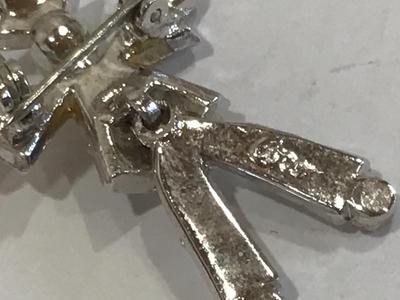 Signed Coro articulating Rhinestone Scarecrow Brooch Collectable