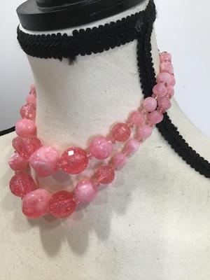 Vintage Pink Bubblegum Necklace
