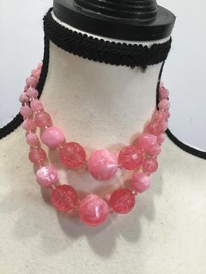 Vintage Pink Bubblegum Necklace