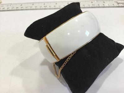 Safety Chain Locking Wide Bracelet