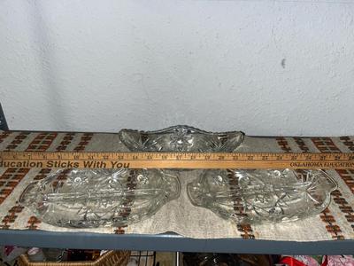 Sale Photo Thumbnail #16: 3 clear glass dishes