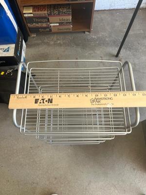 Sale Photo Thumbnail #41: 4 tier silver metal shelf