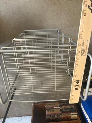 Sale Photo Thumbnail #42: 4 tier silver metal shelf