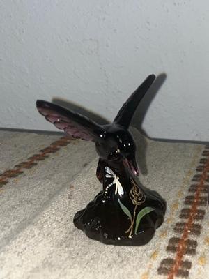 Sale Photo Thumbnail #61: Hand-painted Fenton hummingbird