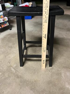 Sale Photo Thumbnail #154: Black wood bar stool - see pics for measurements