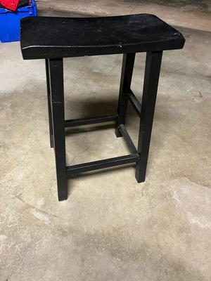 Sale Photo Thumbnail #153: Black wood bar stool - see pics for measurements
