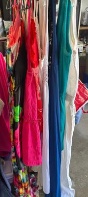 Sale Photo Thumbnail #199: Several dresses, nightgowns, and vintage rompers