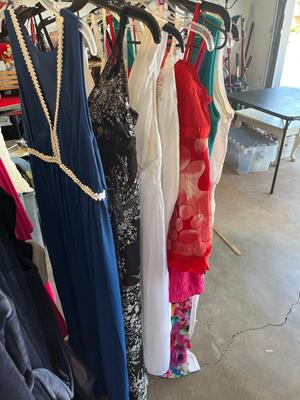 Sale Photo Thumbnail #200: Several dresses, nightgowns, and vintage rompers