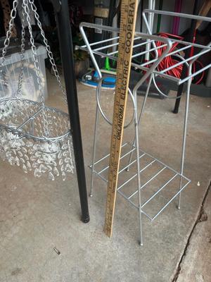 Sale Photo Thumbnail #292: 2 tier metal shelf and hanging candle holder