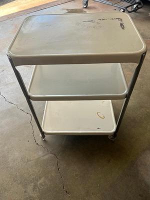 Sale Photo Thumbnail #296: Vintage metal utility cart - see pics for measurements