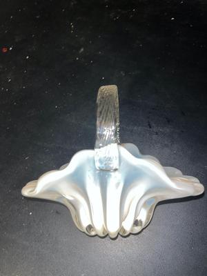 Sale Photo Thumbnail #504: Larry Laslo Vintage 1982 Mikasa Glass iridescent basket