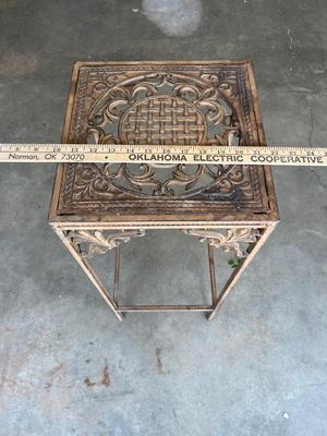 Sale Photo Thumbnail #654: Large wrought iron plant stand - see pics for measurements