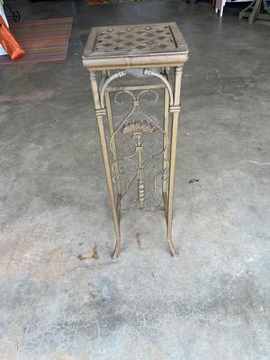 Sale Photo Thumbnail #655: Wrought iron plant stand - see pics for measurements