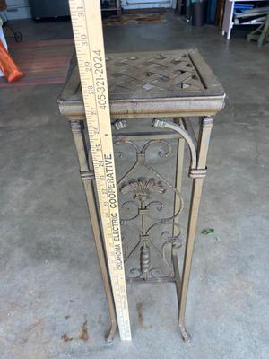 Sale Photo Thumbnail #656: Wrought iron plant stand - see pics for measurements