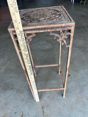 Sale Photo Thumbnail #659: Wrought iron plant stand - see pics for measurements