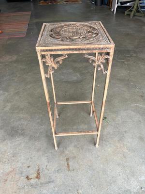 Sale Photo Thumbnail #658: Wrought iron plant stand - see pics for measurements