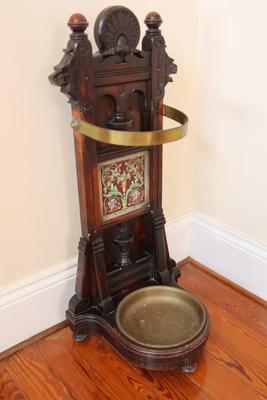 Victorian Walnut Umbrella Stand