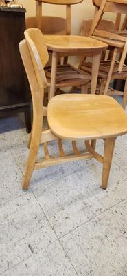 Sale Photo Thumbnail #3: Set of awesome maple MCM library chairs. You are bidding in the entire set of 6.
