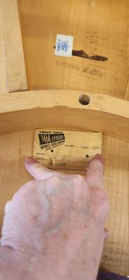 Sale Photo Thumbnail #6: Set of awesome maple MCM library chairs. You are bidding in the entire set of 6.