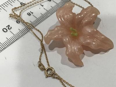Silver 925 Chain Pink Faux Pearly Pink Pendant