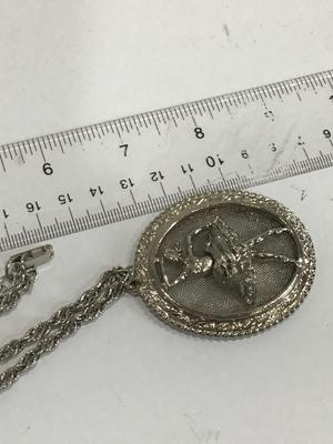Silver Mesh Ballerina Dancer Large Statement Vintage