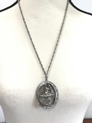 Silver Mesh Ballerina Dancer Large Statement Vintage