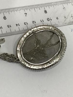 Silver Mesh Ballerina Dancer Large Statement Vintage