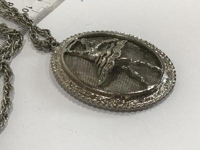 Silver Mesh Ballerina Dancer Large Statement Vintage