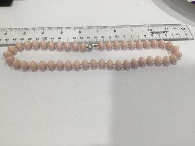 Vintage Baby Pink Beaded Necklace