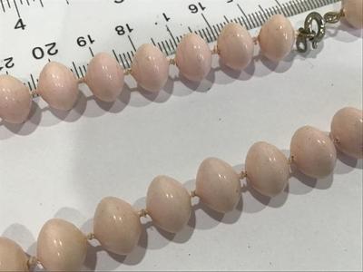 Vintage Baby Pink Beaded Necklace