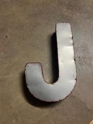Sale Photo Thumbnail #693: Metal "J" wall sign-see pics for size