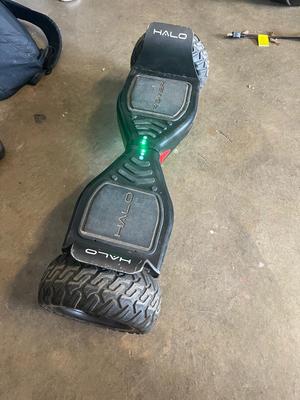 Sale Photo Thumbnail #698: Basically the best type of hoverboard out there. This is an off-road board with bluetooth so you can listen to your tunes while cruising through where ever you want to go. Long-lasting charge and self-balancing power with the big wheels makes this safe an