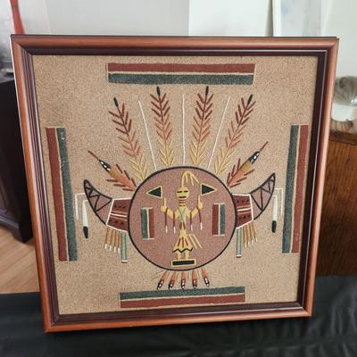 Navajo Sand Art Song of Sun Creation Arlene Platero N.M.