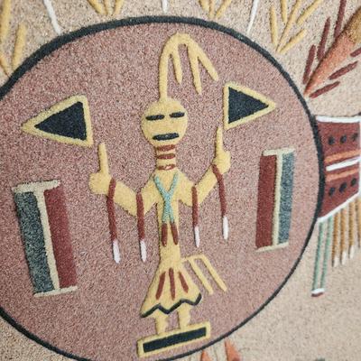 Navajo Sand Art Song of Sun Creation Arlene Platero N.M.