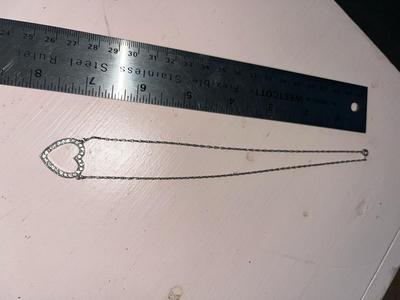 Sale Photo Thumbnail #722: Silver heart pendant necklace