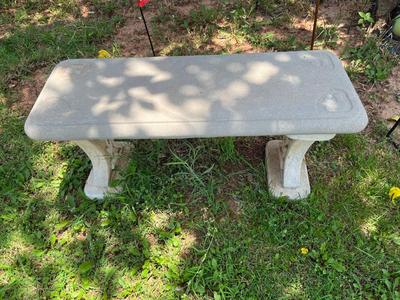 Sale Photo Thumbnail #723: Outdoor concrete bench, measurements in pics, heavy but not ridiculously so