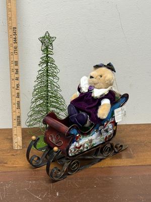 Sale Photo Thumbnail #382: All items are in good condition. Tree and Sleigh are mage from metal.