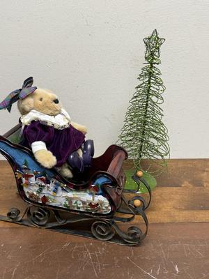 Sale Photo Thumbnail #381: All items are in good condition. Tree and Sleigh are mage from metal.
