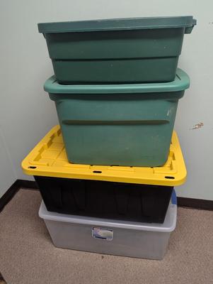 Several Different Sizes Of Bins