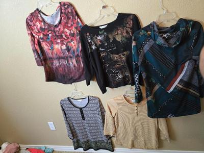 Christopher & Banks Women’s Tops – Mixed Prints & Styles – Size Small / Petite – Lot of 6