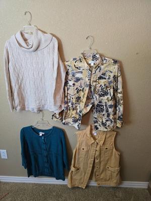 Christopher & Banks / CJ Banks Women’s Sweaters & Tops – Size L & X – Lot of 4