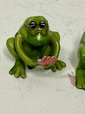 Sale Photo Thumbnail #328: One frog is missing the cards in his hands.  Otherwise in good condition.