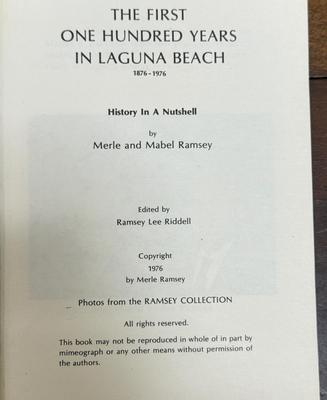 Sale Photo Thumbnail #439: Historical book on the beginning and first 100 years of the city of Laguna Beach.  Paper back, good condition.