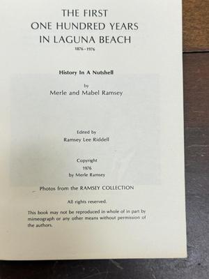 Sale Photo Thumbnail #437: Historical book on the beginning and first 100 years of the city of Laguna Beach.  Paper back, good condition.