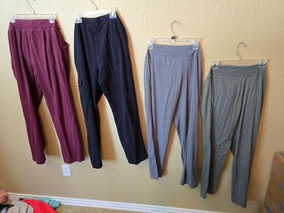 Women's Casual & Active Pants Lot – 4 Pairs (Sizes S–L)
