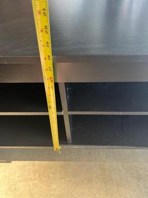 Black media console